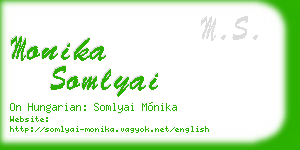 monika somlyai business card